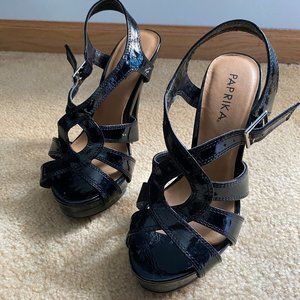 Paprika black heels
